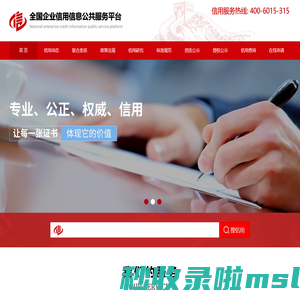 全国企业信用信息公共服务平台