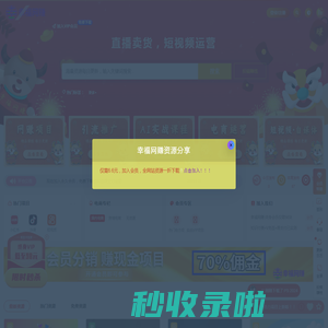 幸福网赚_逆风翻盘必备！-全网首发高质量网赚项目，轻松开启幸福之路