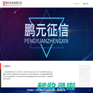 公司介绍 - 鹏元征信有限公司