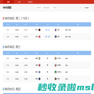 网易NBA数据系统