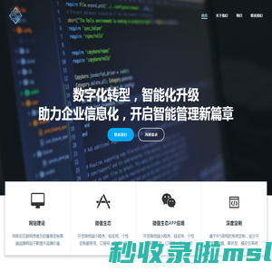 首页 - 神相科技 助力企业信息化建设，承接软件定制开发，网站建设，微信小程序，APP开发，系统运维等